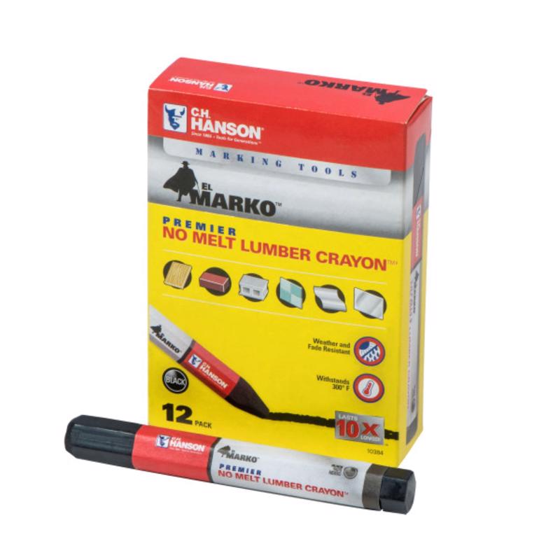 C.H. Hanson 4.5 in. L Lumber Crayon Black 1 pc, Pack of 12