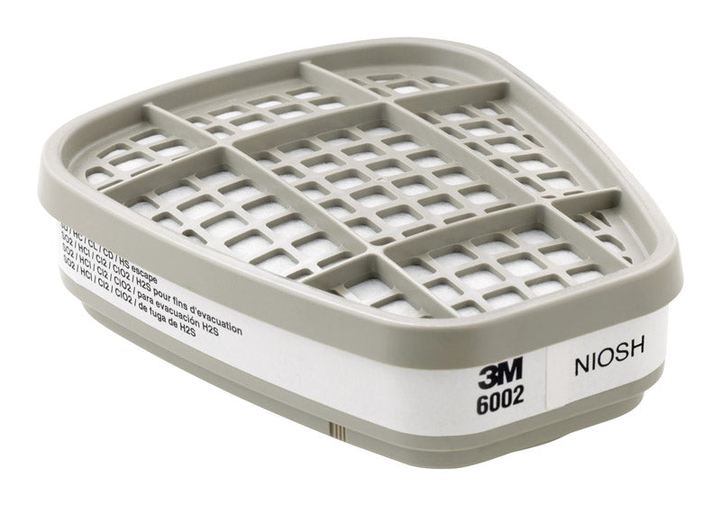 3M Acid Gas Respirator Cartridge Replacement Gray 2 pc