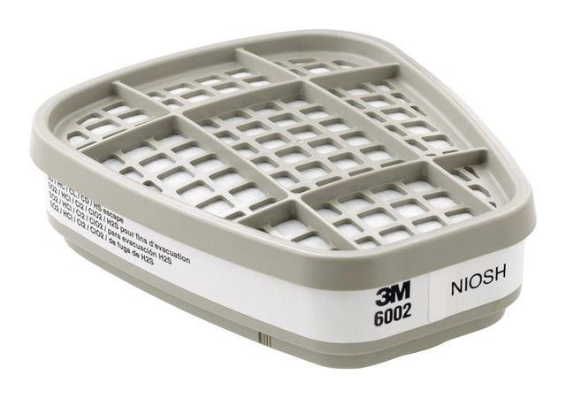3M Acid Gas Respirator Cartridge Replacement Gray 2 pc