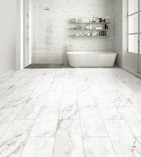 Healthier Choice Flooring CVT107L05 Flooring Plank, 24 in L, 12 in W, Grout Bevel Edge, Stone Polymer Composite/Vinyl
