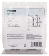 ProSource 20338SNX Square Corner Door Hinge, Steel, Satin Nickel, Loose Pin, 180 deg Range of Motion