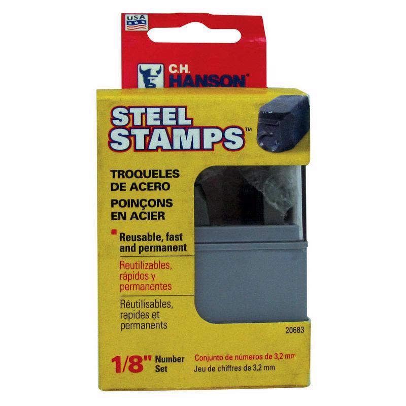 C.H. Hanson 1/8 in. Number Stamp Set 9 pc