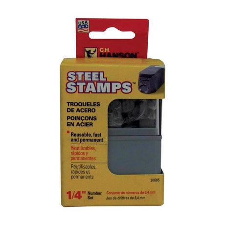 C.H. Hanson 1/4 in. Number Stamp Set 9 pc