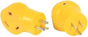 Camco USA 55325 Adapter, 30 A Female, 15 A Male, 125 V, Male, Female, For: Recreational Vehicles