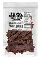 Iowa Smokehouse IS-10JH Smoked Beef Jerky, Hickory, 10 oz Pack