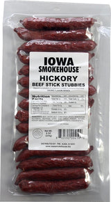 Iowa Smokehouse IS-8BSTH Beef Stick Stubbies, Hickory, 8 oz, Pack of 12