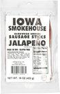 Iowa Smokehouse IS-16SSJ Sausage Snacks, Stick, Jalapeno, 16 oz