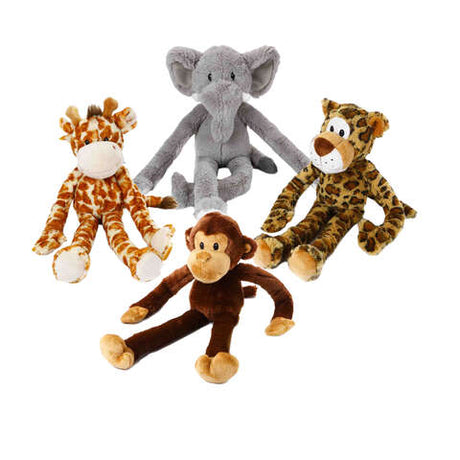 Multipet For Dog Assorted Plush Swingin Safari Dog Toy Extra Large 1 pk