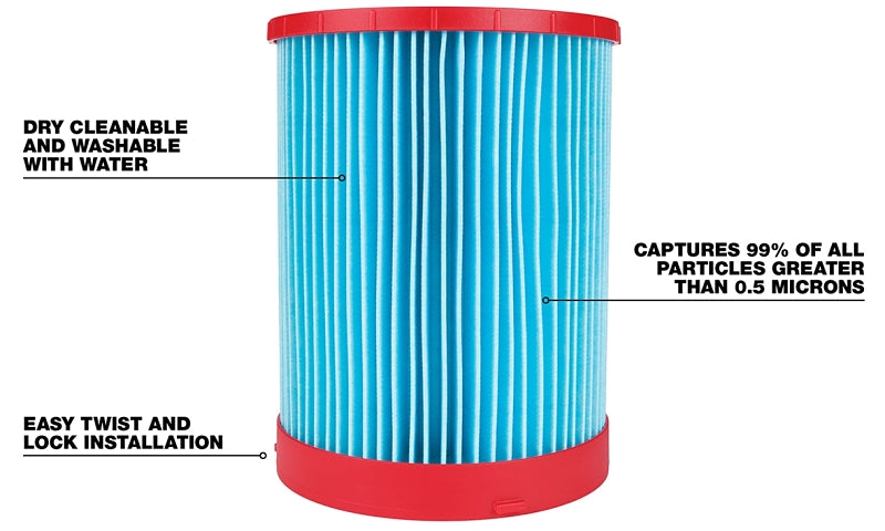 Milwaukee 49-90-1978 Large Vacuum High-Efficiency Filter, 0.5 um