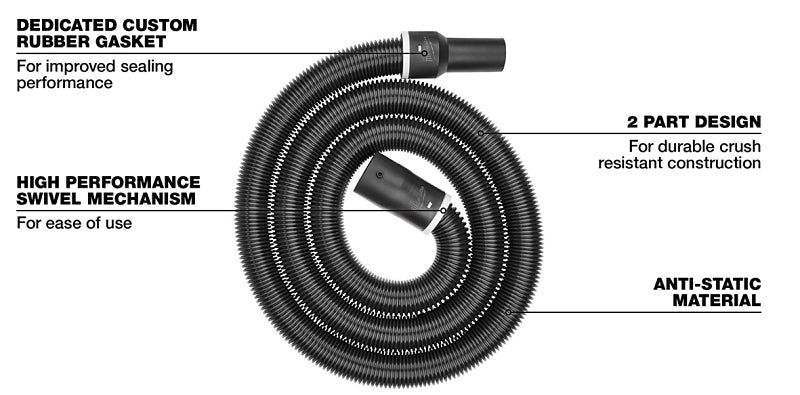 Milwaukee 49-90-1996 Flexible Hose, 9 ft L, Rubber