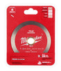Milwaukee 49-93-9502 Saw Blade, 4 in Dia, 7/8 in-20 mm-5/8 in Arbor, Continuous Rim