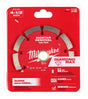 Milwaukee DIAMOND MAX 49-93-7405 Saw Blade, 4-1/2 in Dia, 7/8 in-20 mm-5/8 in Arbor, Tuck Point Rim