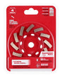 Milwaukee 49-93-7780 Cup Wheel, 4 in Dia, 5/8 in Arbor, Diamond Abrasive