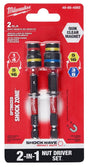 Milwaukee SHOCKWAVE Impact Duty 49-66-4565 2-in-1 Magnetic Nut Driver Set, Hex Drive, 2.513 in L