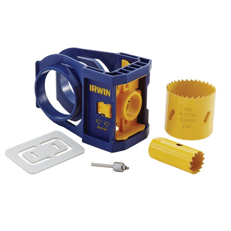 Irwin Bi-Metal 2-3/4 in. L Door Lock Installation Kit