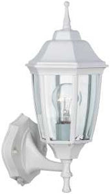 Boston Harbor DTDW Dusk-to-Dawn Wall Lantern, 60 W, CFL, Aluminum, White