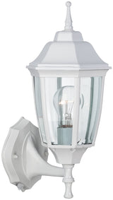 Boston Harbor DTDW Dusk-to-Dawn Wall Lantern, 60 W, CFL, Aluminum, White