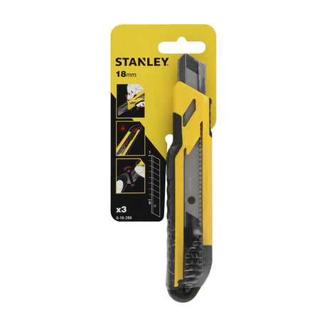 Stanley Retractable Snap-Off Utility Knife Black/Yellow 1 pk