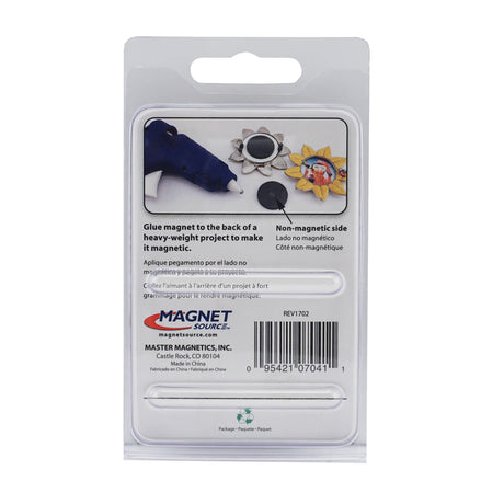 Magnet Source .187 in. L X 1.5 in. W Black Disc Magnets 0.7 lb. pull 2 pc