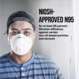 3M N95 Paint Sanding Cup Disposable Respirator Pro-Series Valved White 10 pc