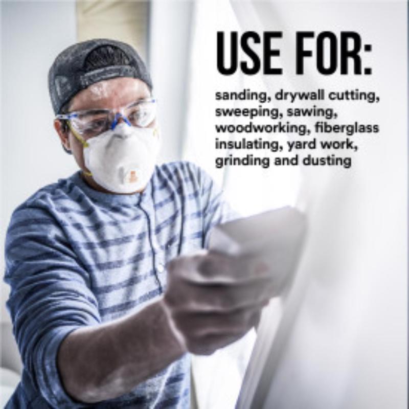 3M N95 Paint Sanding Cup Disposable Respirator Pro-Series Valved White 10 pc