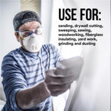 3M N95 Paint Sanding Cup Disposable Respirator Pro-Series Valved White 10 pc