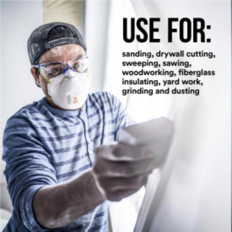 3M N95 Paint Sanding Cup Disposable Respirator Pro-Series Valved White 10 pc