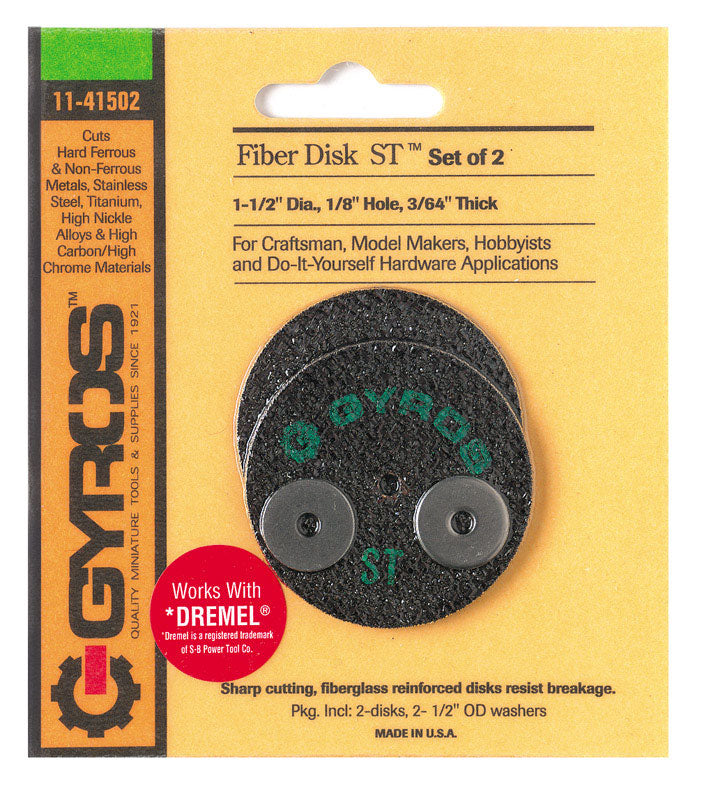 Disc Desktop Gyro Gyros Tools Fiber Disk ST 1-1/2 in. D X 1/8 in. Fiberglass Super Tensi ...