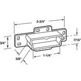 Prime-Line R 7133 Drawer Track Backplate, 3/4 in L, 2-3/4 in W, Nylon/Steel