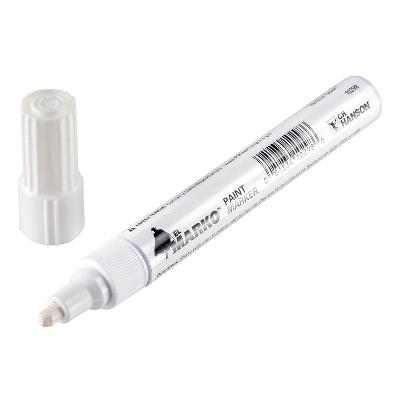 C.H. Hanson El Marko White Valve Tip Paint Marker 1 pk
