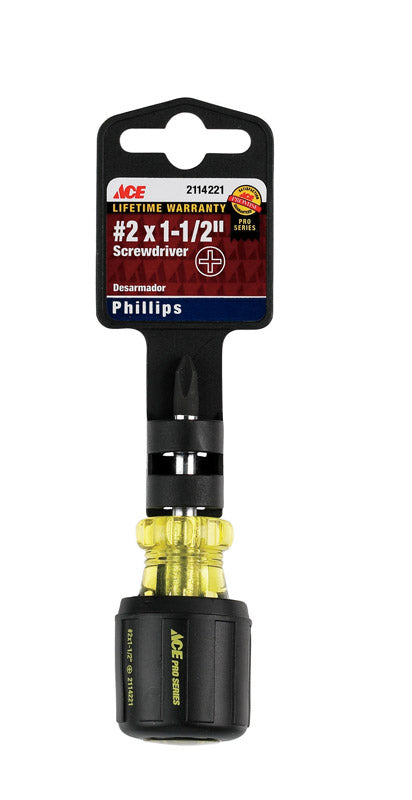 Ace No. 2 X 1-1/2 in. L Phillips Screwdriver 1 pc, Pack of 3
