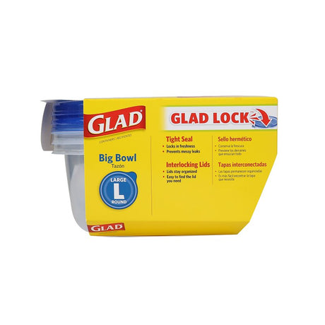 Glad BBG10691 Large Big Bowl, 48 oz, Plastic, Clear, Pack of 3