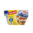 Glad BBG10691 Large Big Bowl, 48 oz, Plastic, Clear, Pack of 3