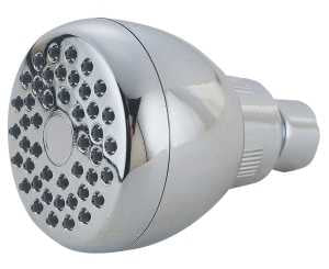 Boston Harbor B11041CP Showerhead, 1.75 gpm, 1/2 in Connection, Threaded, 1-Spray Function, Plastic, Chrome