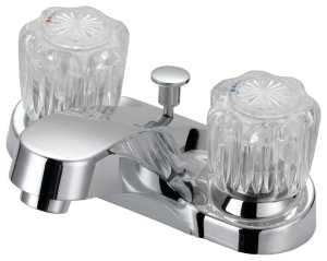 Boston Harbor F5120069CP Lavatory Faucet, 1.2 gpm, 2-Handle, 3-Faucet Hole, Metal/Plastic, Chrome, 4 in Faucet Centers