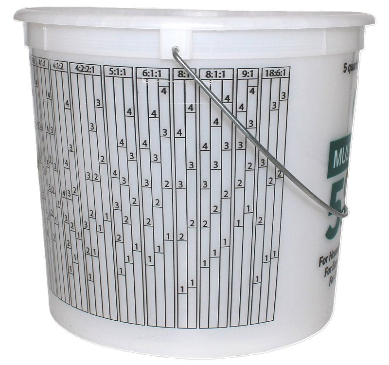 Leaktite-IPL Plastics 1045139-5 Paint Container, 5 qt Capacity, HDPE, Clear, Pack of 24