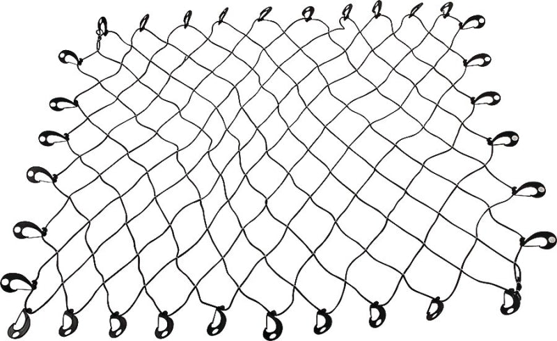 ProSource FH92102 Cargo Net, 96 in L, 72 in W, Rubber, Black