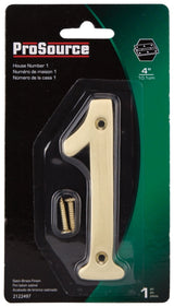ProSource N-Z041PB3L-PS House Number, Character: 1, 4 in H Character, 1.1 in W Character