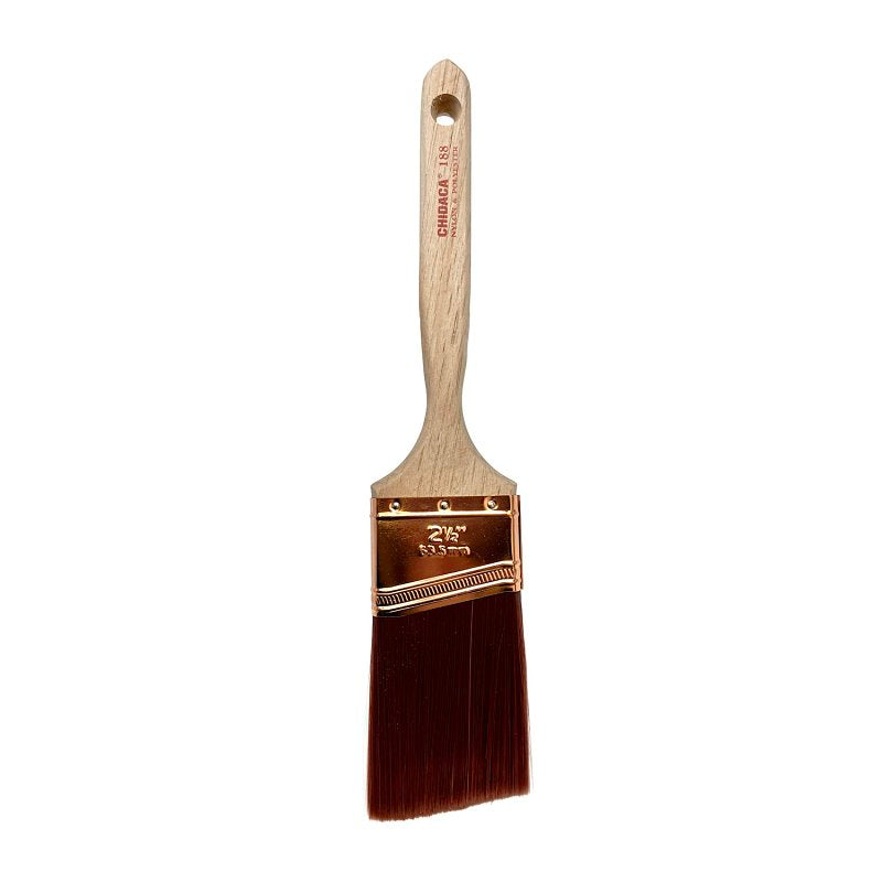 Chidaca 188 Series 18863 Paint Brush, 2-1/2 in W, Angular Brush, Nylon/Polyester Bristle