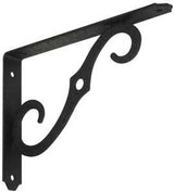 National Hardware 152BC Series 229427 Shelf Bracket, 80 lb, 8 in L, 0.94 in H, Steel, Antique Black