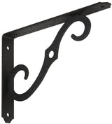 National Hardware 152BC Series 229427 Shelf Bracket, 80 lb, 8 in L, 0.94 in H, Steel, Antique Black