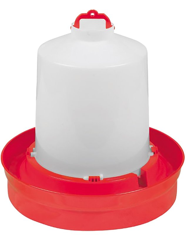 Little Giant DBW2 Deep Base Poultry Waterer, 2 gal Capacity, Red