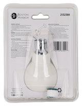 Boston Harbor B11041WH Showerhead, 1.75 gpm, 1/2 in Connection, Threaded, 1-Spray Function, Plastic, White