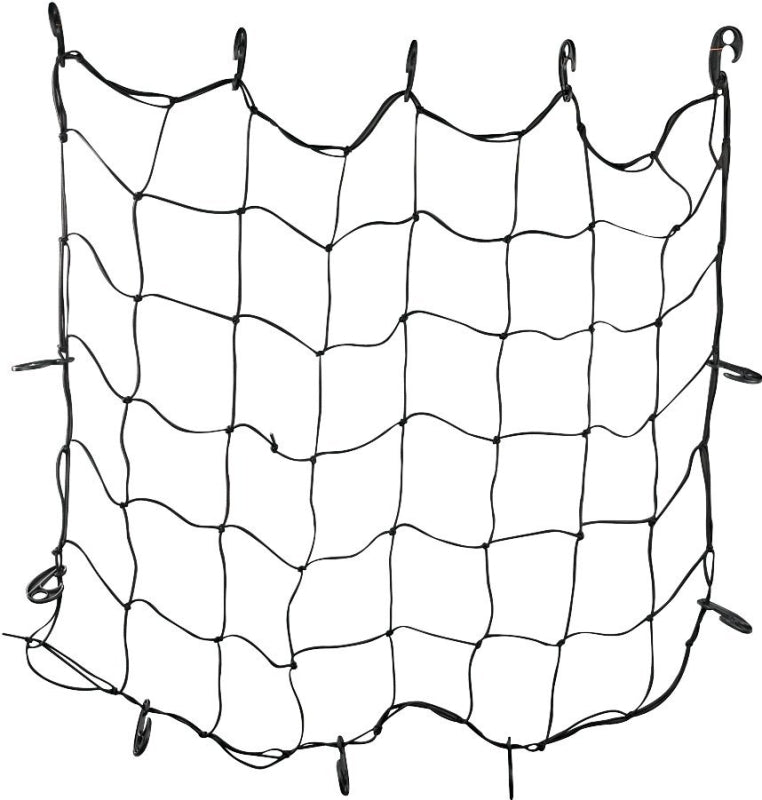 ProSource FH92103 Cargo Net, 48 in L, 36 in W, Rubber, Black