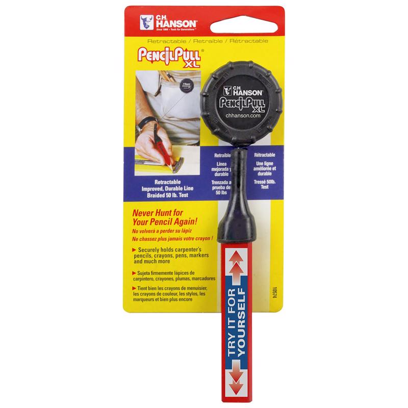 C.H. Hanson 3.5 in. L Retractable Pencil Pull Black 1 pc, Pack of 12
