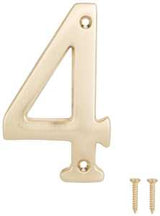 ProSource N-Z044PB3L-PS House Number, Character: 4, 4 in H Character, 2.28 in W Character