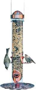 Perky-Pet 385-2 Wild Bird Feeder, 17 in H, Copper, 1.8 lb, Plastic, Clear, Antique Copper, Hanging, Pole, Pack of 2