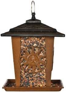 Perky-Pet 370 Seed Lantern Feeder, Star, Sun, 3 lb, Metal, Brown, 10.26 in H, Hanging, Pole, Pack of 2