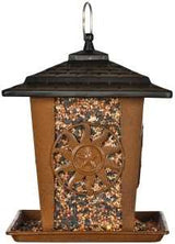 Perky-Pet 370 Seed Lantern Feeder, Star, Sun, 3 lb, Metal, Brown, 10.26 in H, Hanging, Pole, Pack of 2