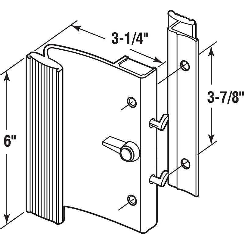 Prime-Line C 1014 Handleset, Aluminum, Anodized